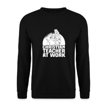 Teacher of Religion Religious Education - Unisex Sweatshirt - black - Front - Alina (178cm) & Michal (187cm)