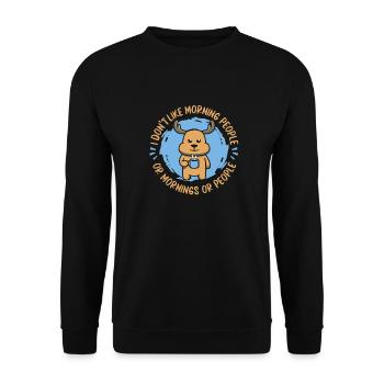 Deer - Unisex Sweatshirt - black - Front - Alina (178cm) & Michal (187cm)