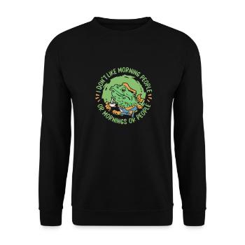 Bartagame Bearded Dragon - Unisex Sweatshirt - black - Front - Alina (178cm) & Michal (187cm)