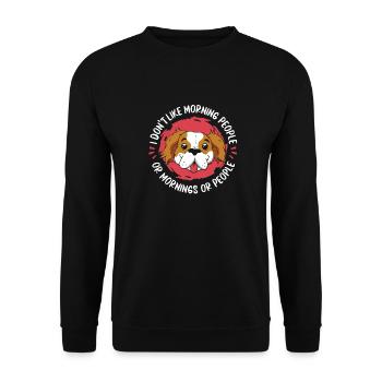 Pekingese Komisch - Unisex Pullover - Schwarz - Vorne - Alina (178cm) & Michal (187cm)