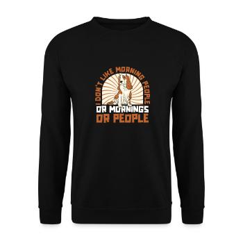 Cocker Spaniel - Sweat-shirt Unisexe - noir - Devant - Alina (178cm) & Michal (187cm)