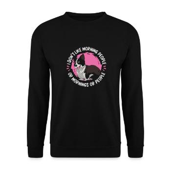 Border Collie - Sweat-shirt Unisexe - noir - Devant - Alina (178cm) & Michal (187cm)