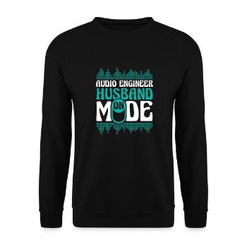 Ingénieur du son Ingénieur du son mari - Sweat-shirt Unisexe - noir - Devant - Alina (178cm) & Michal (187cm)