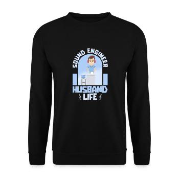 Ingénieur du son Ingénieur du son mari - Sweat-shirt Unisexe - noir - Devant - Alina (178cm) & Michal (187cm)