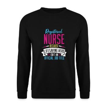 Infirmier - Sweat-shirt Unisexe - noir - Devant - Alina (178cm) & Michal (187cm)