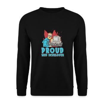 Web Developer Web Developer Web Developer - Unisex Sweatshirt - black - Front - Alina (178cm) & Michal (187cm)