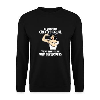 Web Developer Web Developer Web Developer - Unisex Sweatshirt - black - Front - Alina (178cm) & Michal (187cm)