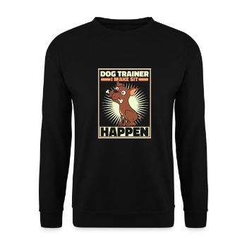 Hundetrainer Hundetrainer - Unisex Pullover - Schwarz - Vorne - Alina (178cm) & Michal (187cm)