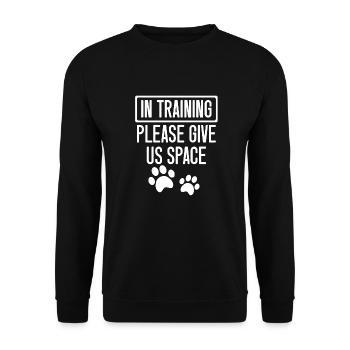 Hundetrainer Pfoten - Unisex Pullover - Schwarz - Vorne - Alina (178cm) & Michal (187cm)