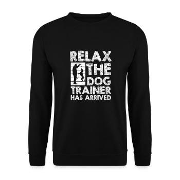 Hundetrainer Hundetrainer - Unisex Pullover - Schwarz - Vorne - Alina (178cm) & Michal (187cm)