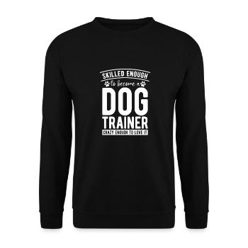 Hundetrainer Hundetrainer - Unisex Pullover - Schwarz - Vorne - Alina (178cm) & Michal (187cm)