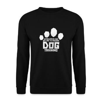 Dresseur de chiens Patte Dresseur de chiens - Sweat-shirt Unisexe - noir - Devant - Alina (178cm) & Michal (187cm)
