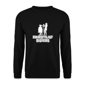 Hairdresser Hairstylist Sisters - Unisex Sweatshirt - black - Front - Alina (178cm) & Michal (187cm)
