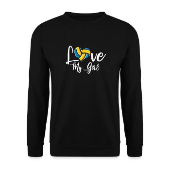 Volleyball Volleyball Joueur de volleyball Maman Love My Girl - Sweat-shirt Unisexe - noir - Devant - Alina (178cm) & Michal (187cm)