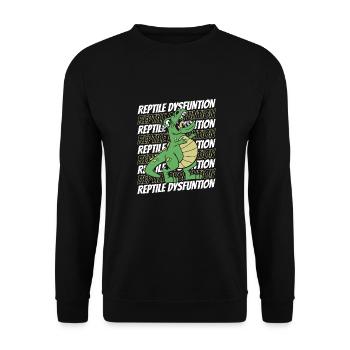 Drôle de dinosaure Trex Reptile Dysfunction - Sweat-shirt Unisexe - noir - Devant - Alina (178cm) & Michal (187cm)