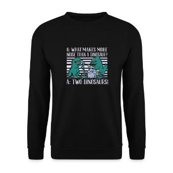 Dinosaurier Erwachsener Dinosaurier - Unisex Pullover - Schwarz - Vorne - Alina (178cm) & Michal (187cm)