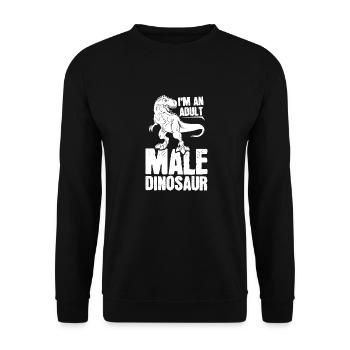 Dinosaure Dinosaure adulte - Sweat-shirt Unisexe - noir - Devant - Alina (178cm) & Michal (187cm)