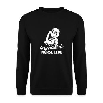 Infirmière en psychiatrie - Sweat-shirt Unisexe - noir - Devant - Alina (178cm) & Michal (187cm)
