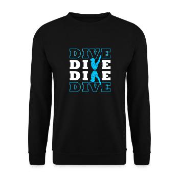 Diving Divers - Unisex Sweatshirt - black - Front - Alina (178cm) & Michal (187cm)