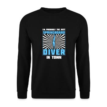 Diving Divers Lustig - Unisex Sweatshirt - black - Front - Alina (178cm) & Michal (187cm)