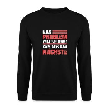 Schwarzer Humor Ironie - Unisex Pullover - Schwarz - Vorne - Alina (178cm) & Michal (187cm)