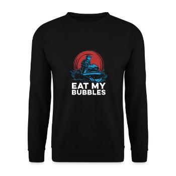 Jet Ski Iss Meine Blasen - Unisex Pullover - Schwarz - Vorne - Alina (178cm) & Michal (187cm)