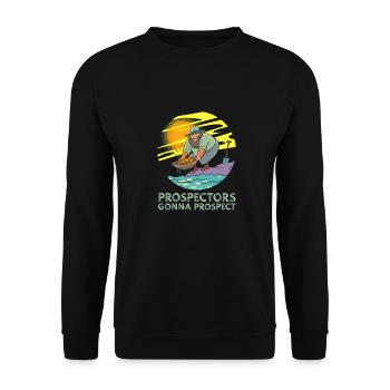 Prospectors Digging Treasure - Unisex Sweatshirt - black - Front - Alina (178cm) & Michal (187cm)