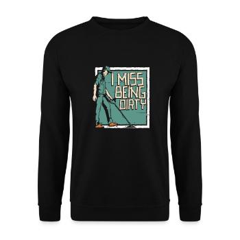 Prospectors Digging Treasure - Unisex Sweatshirt - black - Front - Alina (178cm) & Michal (187cm)