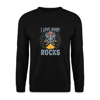 Prospectors Digging Treasure - Unisex Sweatshirt - black - Front - Alina (178cm) & Michal (187cm)