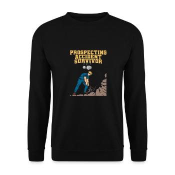 Prospectors Digging Treasure - Unisex Sweatshirt - black - Front - Alina (178cm) & Michal (187cm)
