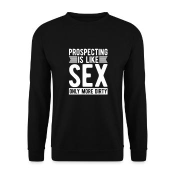 Prospectors Digging Treasure - Unisex Sweatshirt - black - Front - Alina (178cm) & Michal (187cm)