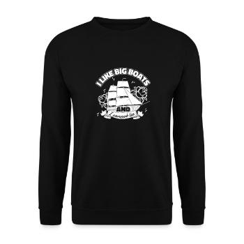 Segeln Segler Segelboot - Unisex Pullover - Schwarz - Vorne - Alina (178cm) & Michal (187cm)