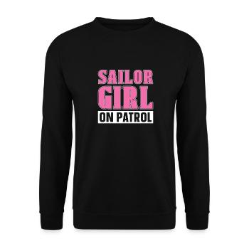 Segeln Segler Segelboot - Unisex Pullover - Schwarz - Vorne - Alina (178cm) & Michal (187cm)