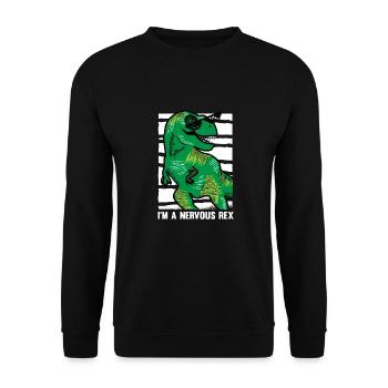Dinosaur Adult dinosaur - Unisex Sweatshirt - black - Front - Alina (178cm) & Michal (187cm)