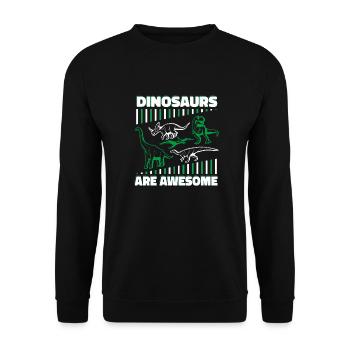 Dinosaure Dinosaure adulte - Sweat-shirt Unisexe - noir - Devant - Alina (178cm) & Michal (187cm)