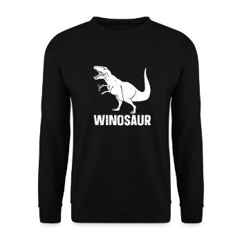 Dinosaure Dinosaure adulte - Sweat-shirt Unisexe - noir - Devant - Alina (178cm) & Michal (187cm)