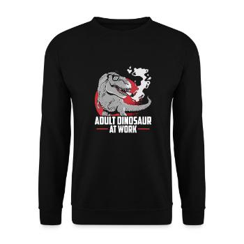 Dinosaure Dinosaure adulte - Sweat-shirt Unisexe - noir - Devant - Alina (178cm) & Michal (187cm)