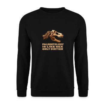 Dinosaure Dinosaure adulte - Sweat-shirt Unisexe - noir - Devant - Alina (178cm) & Michal (187cm)