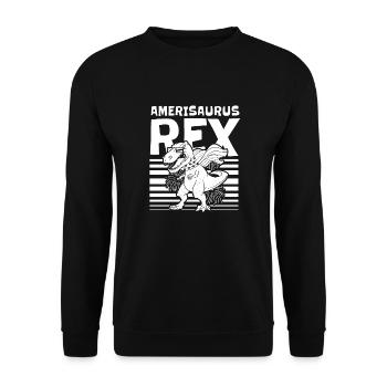Dinosaur Adult dinosaur - Unisex Sweatshirt - black - Front - Alina (178cm) & Michal (187cm)