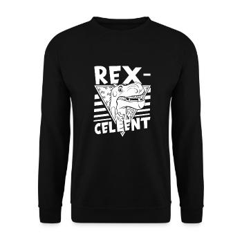 Dinosaur Adult dinosaur - Unisex Sweatshirt - black - Front - Alina (178cm) & Michal (187cm)