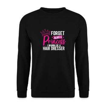 Friseur Hairstylist Friseur - Unisex Pullover - Schwarz - Vorne - Alina (178cm) & Michal (187cm)