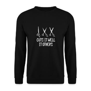 Coiffeur Coiffeur Coiffeur - Sweat-shirt Unisexe - noir - Devant - Alina (178cm) & Michal (187cm)