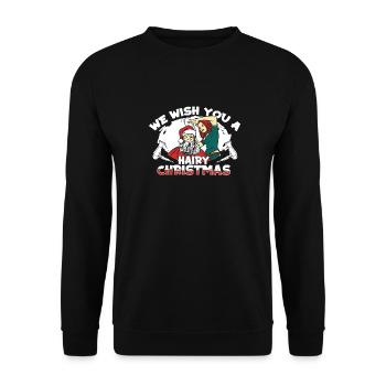 Friseur Hairstylist Friseur - Unisex Pullover - Schwarz - Vorne - Alina (178cm) & Michal (187cm)