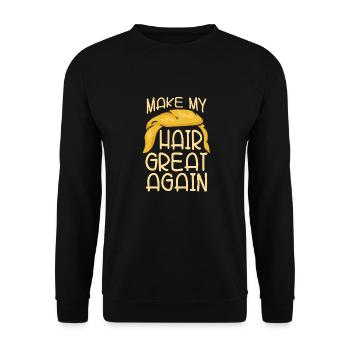 Friseur Hairstylist Friseur - Unisex Pullover - Schwarz - Vorne - Alina (178cm) & Michal (187cm)