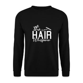Friseur Hairstylist Friseur - Unisex Pullover - Schwarz - Vorne - Alina (178cm) & Michal (187cm)