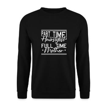 Friseur Hairstylist Friseur - Unisex Pullover - Schwarz - Vorne - Alina (178cm) & Michal (187cm)