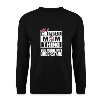 Volleyball Volleyball Player Volleyball Mama - Sweat-shirt Unisexe - noir - Devant - Alina (178cm) & Michal (187cm)