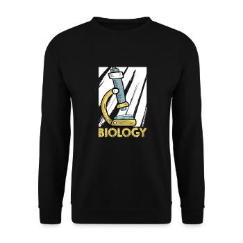 Biology Biologist Children Biology - Unisex Sweatshirt - black - Front - Alina (178cm) & Michal (187cm)