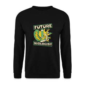 Biology Biologist Children Biology - Unisex Sweatshirt - black - Front - Alina (178cm) & Michal (187cm)