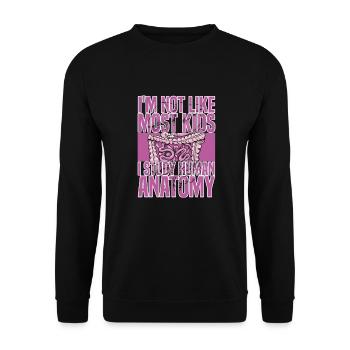 Biology Biologist Children Biology - Unisex Sweatshirt - black - Front - Alina (178cm) & Michal (187cm)